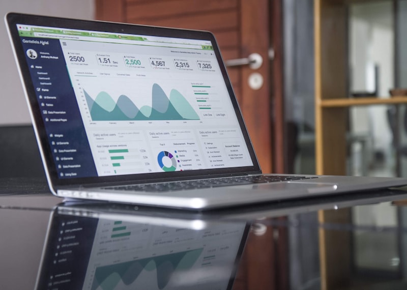 Client portal interface with analytics